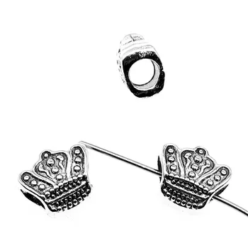 

Malzahar 20 Pieces Vintage Crown Big Hole Beads Jewelry Findings Components Fashion Jewelry Accessories