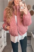 Casual Women Corduroyt Winter Warm Short Outerwear Female Loose Stand Collar Pockets Ovresize Parkas 2022 Padded Down Jacket Coa