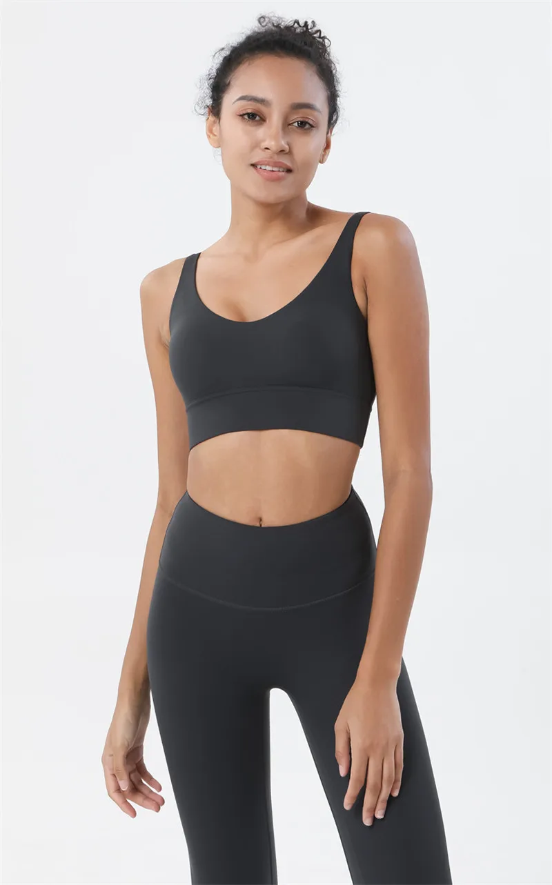 Lulu Sexy Tank Top Multicolor Buttery Soft Fitness Bra Deep V Support Top Tight Yoga Vest No Steel Ring With Removable Chest Pad Lulu Sexy Tank Top Multicolor Buttery Soft Fitness Bra Deep V Support Top Tight Yoga Vest No Steel Ring With Removable Chest Pad