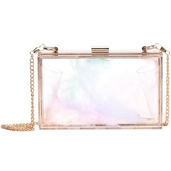 

Ladies Party Prom Transparent Acrylic Evening Bag Transparent Clutch Elegant Chic Handbag