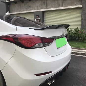 

Use For Hyundai Elantra Avante Spoiler 2012--2016 Year Real Glossy Carbon Fiber R Style Rear Wing Sport Accessories Body Kit