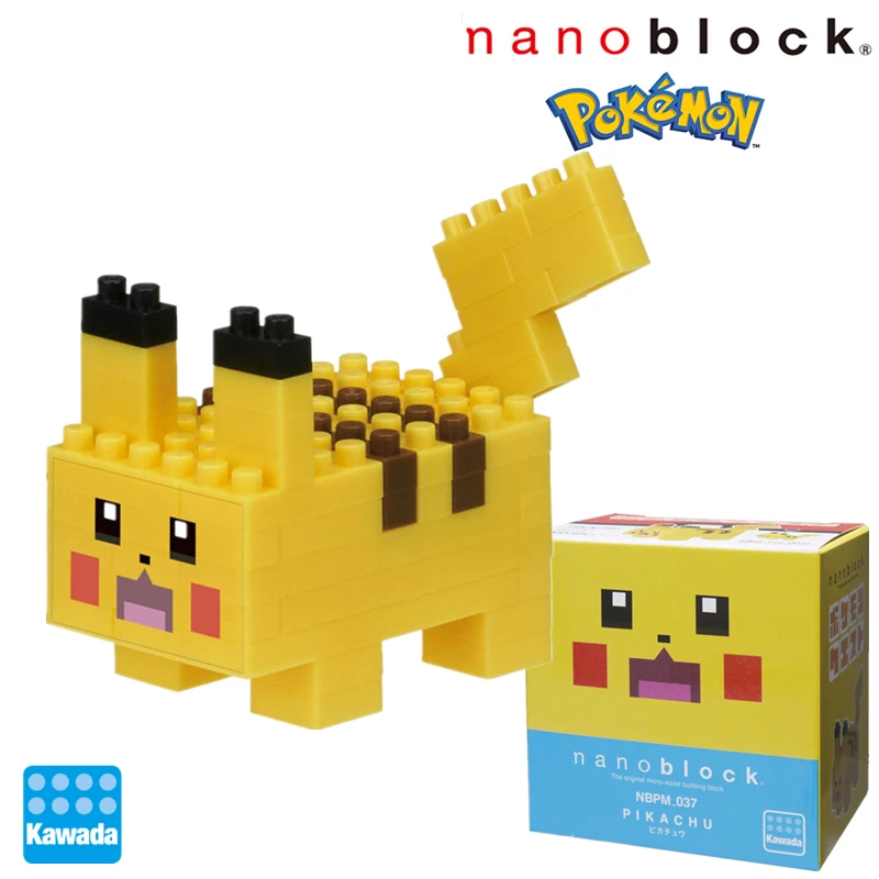 Nanoblock Покемон Пикачу аниме мультфильм 3D модель алмаз мини микро блок Kawada строительные блоки кирпичи сборки игрушки игры