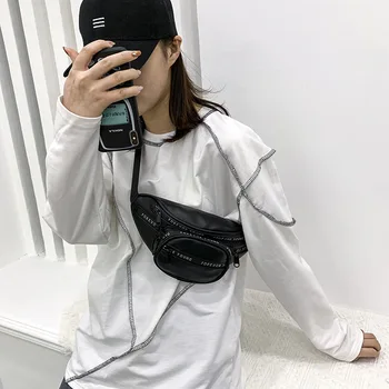 

Women's Bag Shoulder Bag Women's INS Bag 2020 New Style Chest Pack Solid