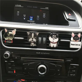 

Cute Dog Car Air Outlet Perfume Car Interior Air Freshener Reusable Perfume Freshener In The Car Accessories Interior