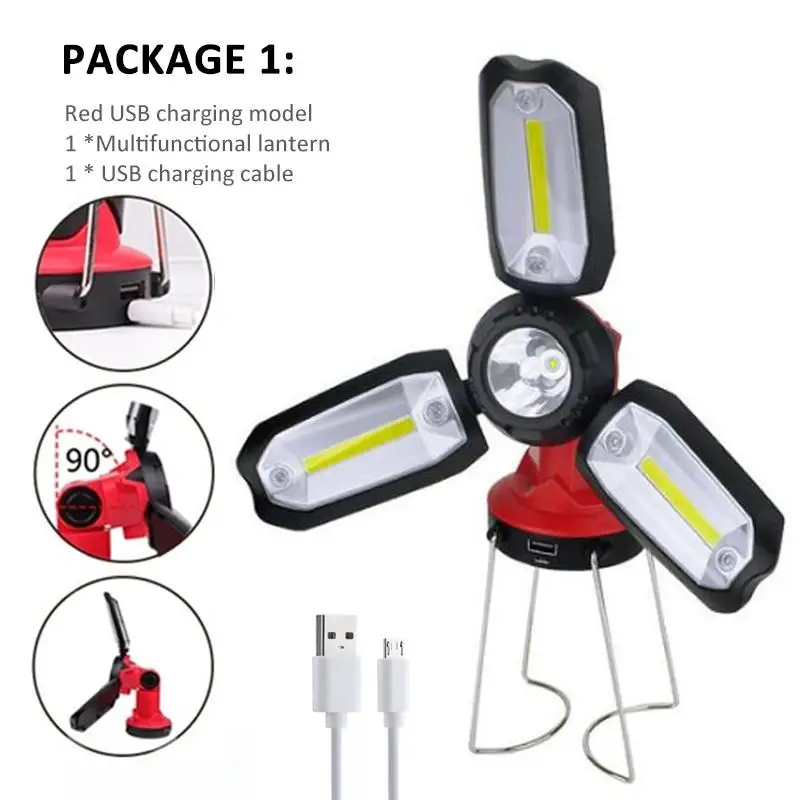 R(Charging) COB портативный фонарь, лампа для палатки, USB Перезаряжаемый ультра яркий светодиодный светильник, вес, фонарь для кемпинга, s светильник для работы, Походов, Кемпинга 9 - Цвет: R(Charging)