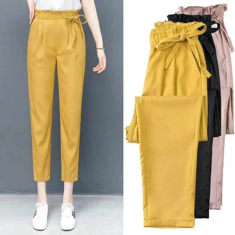 Women's Ankle Length Cotton Summer Cargo Pants
