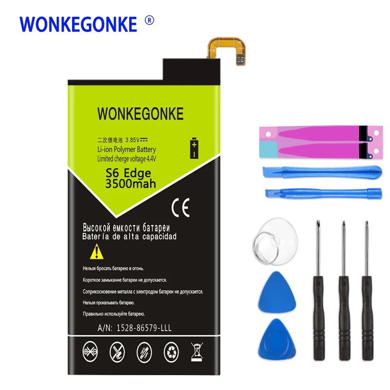 Аккумулятор WONKEGONKE для Samsung GALAXY S6 Edge S6E G9250 G925F G925FQ G925S G9200 G9280|Аккумуляторы мобильных