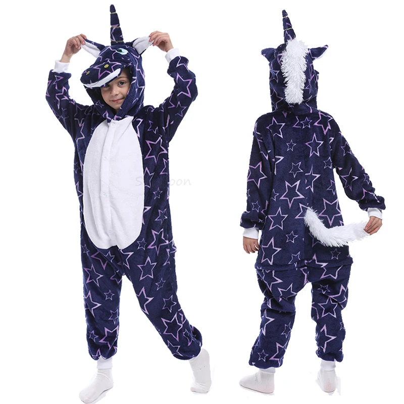 Пижама Kugurumi единорог для детей пижамы маленьких девочек одежда сна мальчиков