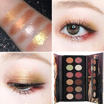 

12 color shimmer matte eye shadow makeup oil painting eye shadow waterproof glitter palette European aristocratic style cosmetic