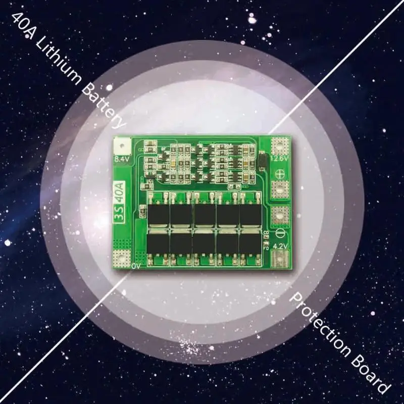 3S 40A литий-ионная литиевая батарея зарядное устройство модуль PCB BMS Защитная плата для сверла двигателя измерения и анализа инструментов