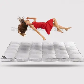 

10 CM Thick Ultra-Soft Goose Down Fill Mattress Double Use Mat/Tatami for Home/Hotel Use Memory Foam Mattress