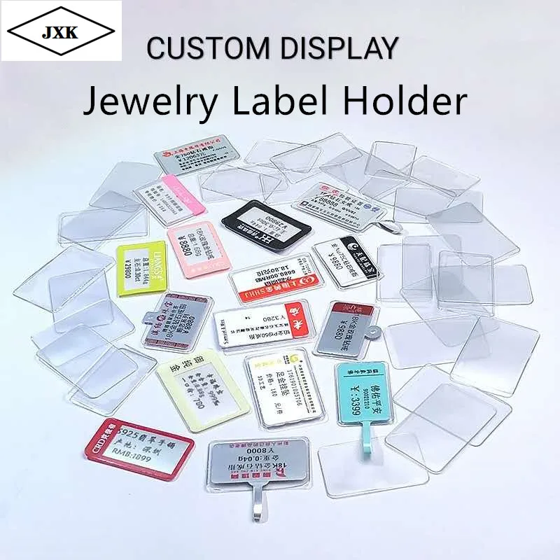 

1000 PCS Jewellery tag label Protector bag/ transparent pvc Jewelry label cover transparent Grit label cover/Tag plastic sh