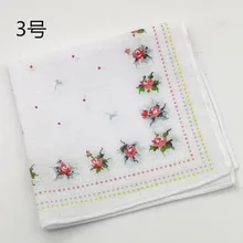 1 шт. Цветочный платок женский хлопок 100 дамские платки 28 см Карманный квадратный geweven mouchoir femmes guardanapo zakdoek H20