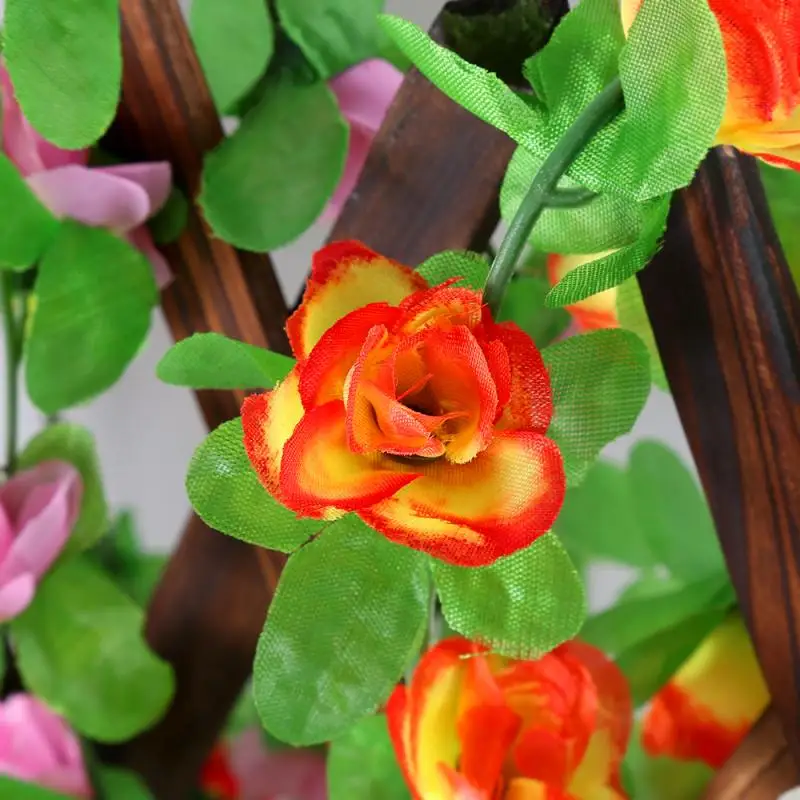 Хит 230 см искусственные розы из шелка искусственные цветы Домашнее Свадебное Украшение подвесное гирлянда сушеные цветы поддельные листья вечерние принадлежности