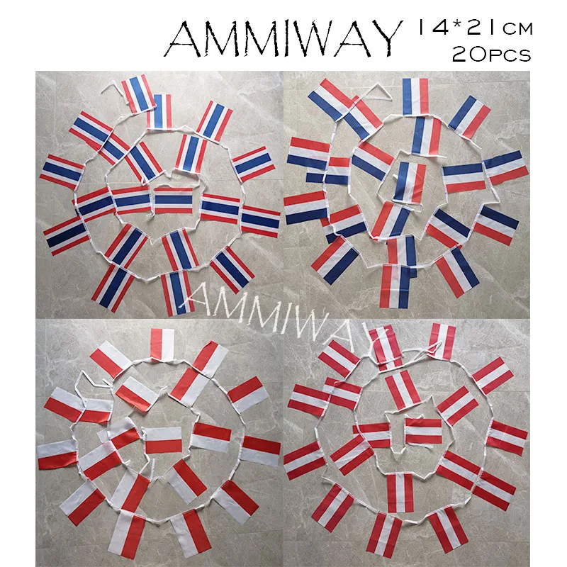 AMMIWAY 14x21 см 20 шт. Таиланд Нидерланды национальная гирлянда флаг Польша Австрия