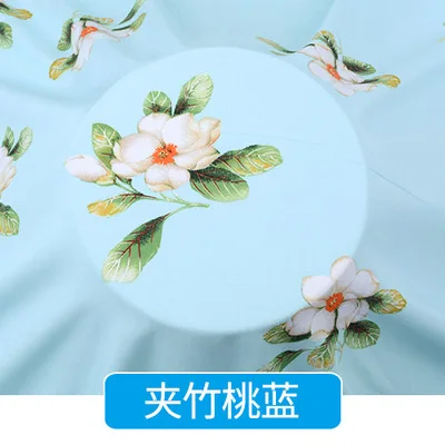 Новая пасторальная элегантная камуфляжная ткань с цветами и листьями для девочек, летняя рубашка, домашняя одежда, платье, блузка - Цвет: 9