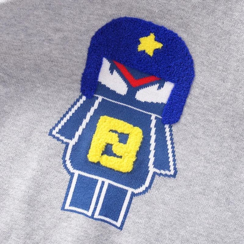 

2019 Autumn & Winter CHILDREN'S round Collar Sweater Boy Pullover Warm Sweater 3-Year-Old Kids Warm Clothes Children Shirt
