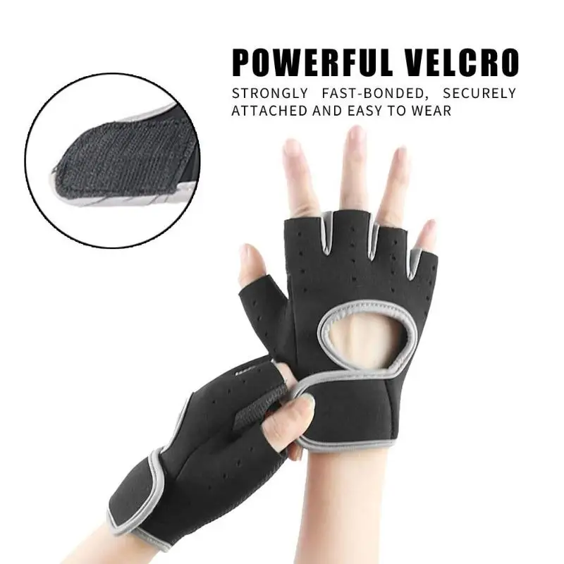 

Anti-slip Finger Gloves Men Women Horizontal Bar Exercise Wrist Guard Dumbbell Exercise Half Breathable Sports Riding Gloves