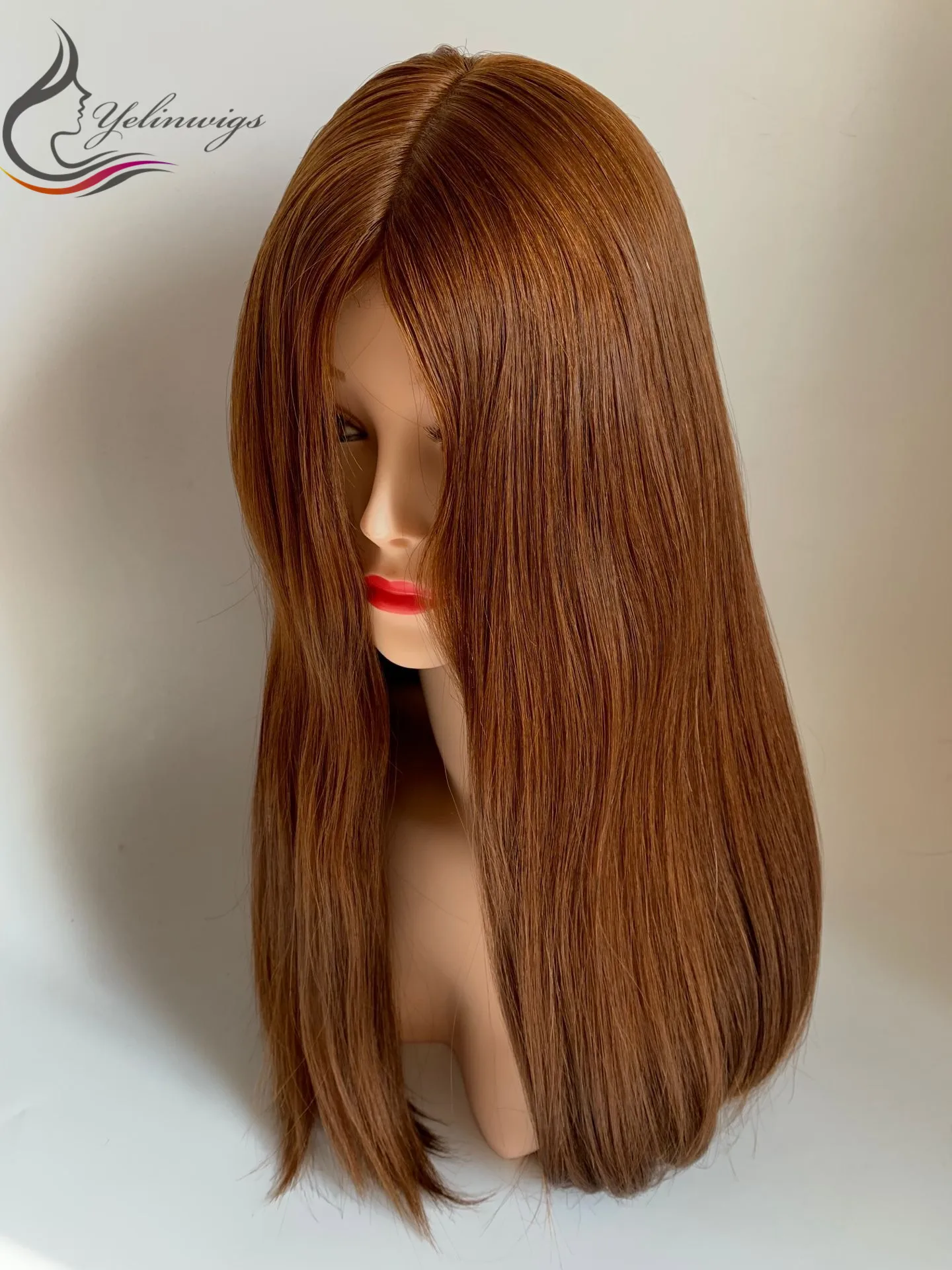 Customized Fashion Color Body European Virgin Hair Silk Top Jewish Wig