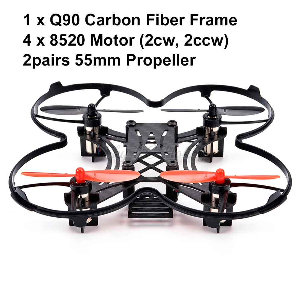 Q90 90 мм 90 мини микро FPV гоночный Квадрокоптер рама из углеродного волокна для щетки 8520 мотор 55 мм Пропеллер DIY Дрон комплект RC самолет