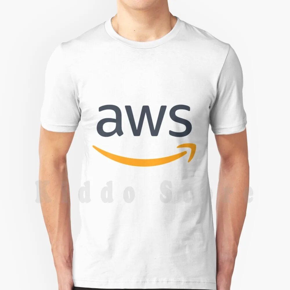 Aws Logo T Shirt Cotton Men Diy Print 
