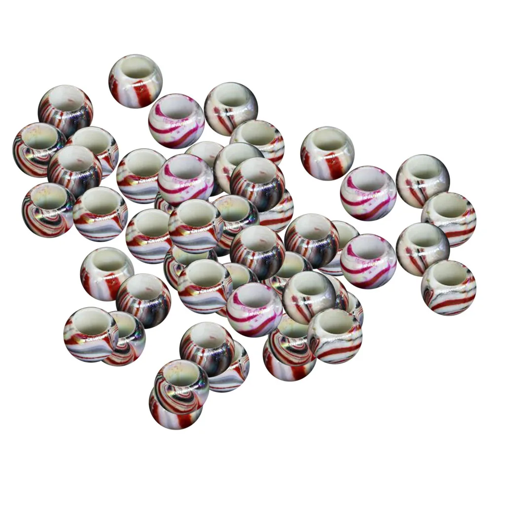50Pcs Dreadlocks Beads, Hair Braid Beads, Hair Jewelry Rings Clips Dread Locks Dreadlocks Beads Braiding Hair Decorations