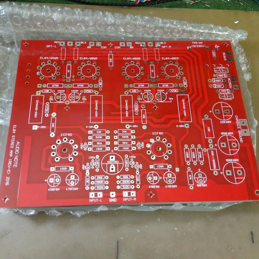 

Directly engraved Audio Note EL84 PP push-pull PCB, parts, finished boards