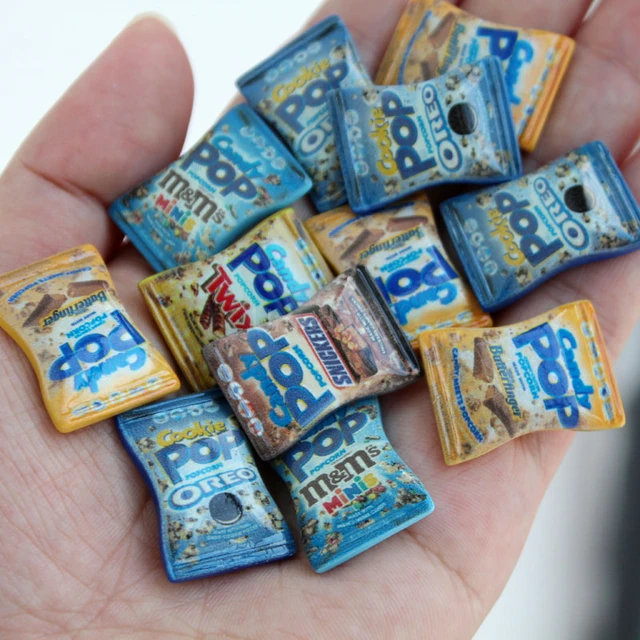 Assorted Resin 1/6 Miniature Dollhouse Snack Bag Mini Pretend Food for Barbies Doll Kitchen Accessories Toys for Girl 4