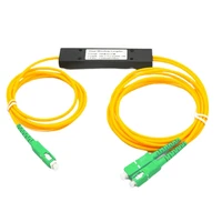 APC SC/UPC Patch Cord Coupler Wiring 200cm 1x2 1 to 2 Fiber Optic PLC Splitter Singlemode Module System Simplex Pigtails X6HB