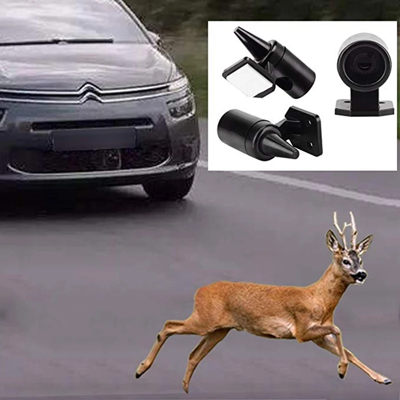 NEW-Deer Alert For Vehicles Avoids Deer Collisions Car Deer Warning Black Ultrasonic Wildlife Warning For Auto Motorcycle Truck - Famidy.com