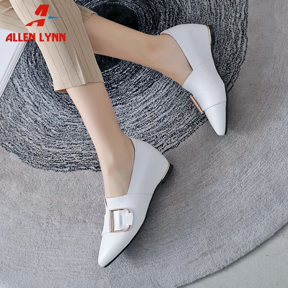 

ALLEN Office Pointed Toe Shoes Woman Comfort Height Increasing Pumps Women 2020 New Spring Elegant Buckle Decorating Pumps