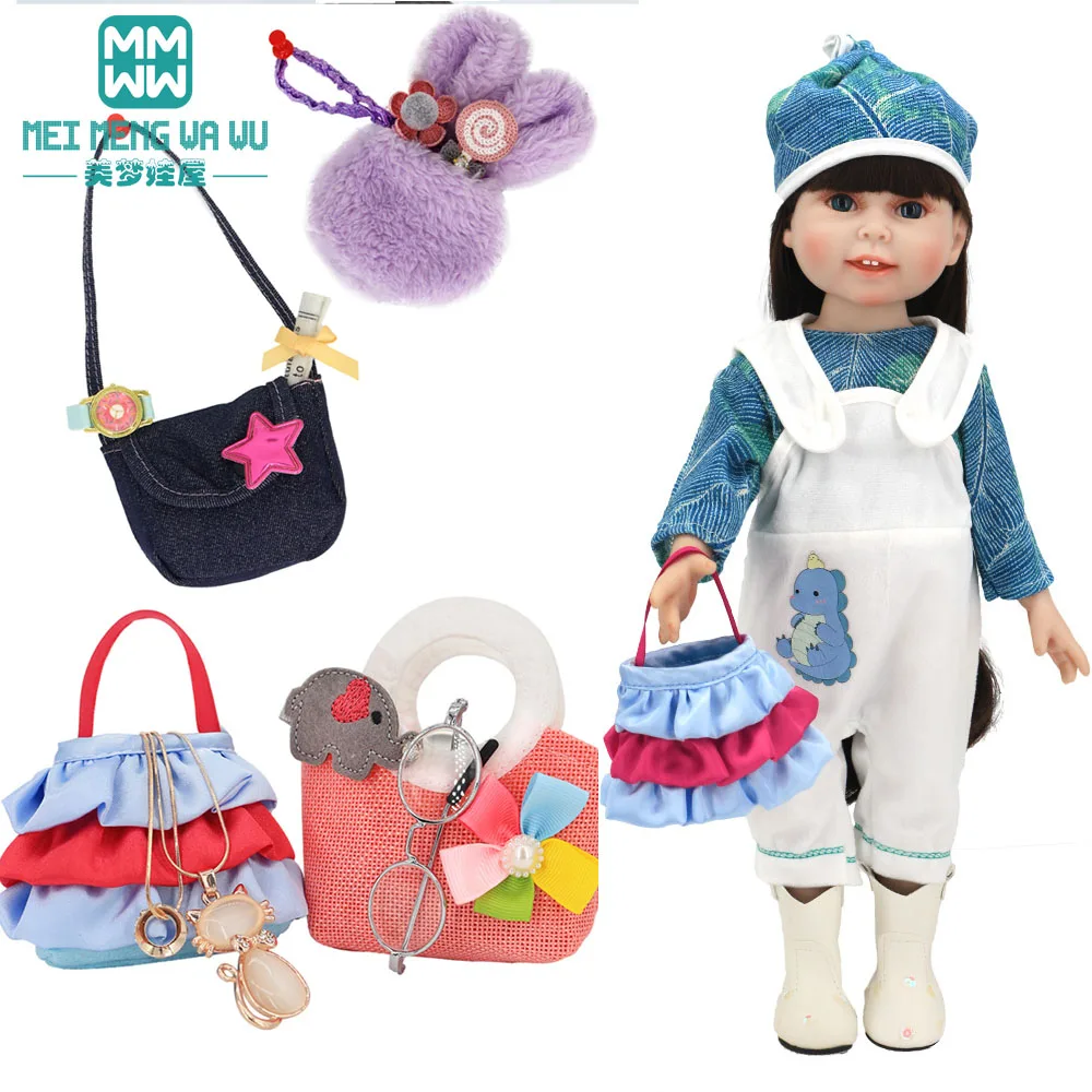 Clothes for doll fit 43cm new born doll accessories Sleeping bags, backpacks, handbags