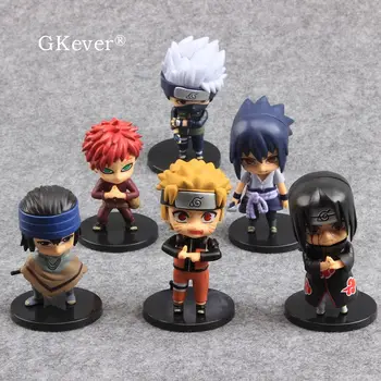 

6 Pcs/set Naruto Action Figure Toys 10 CM Japan Anime Zabuza Haku Kakashi Sasuke Naruto Sakura PVC Model Kids Birthday Gift