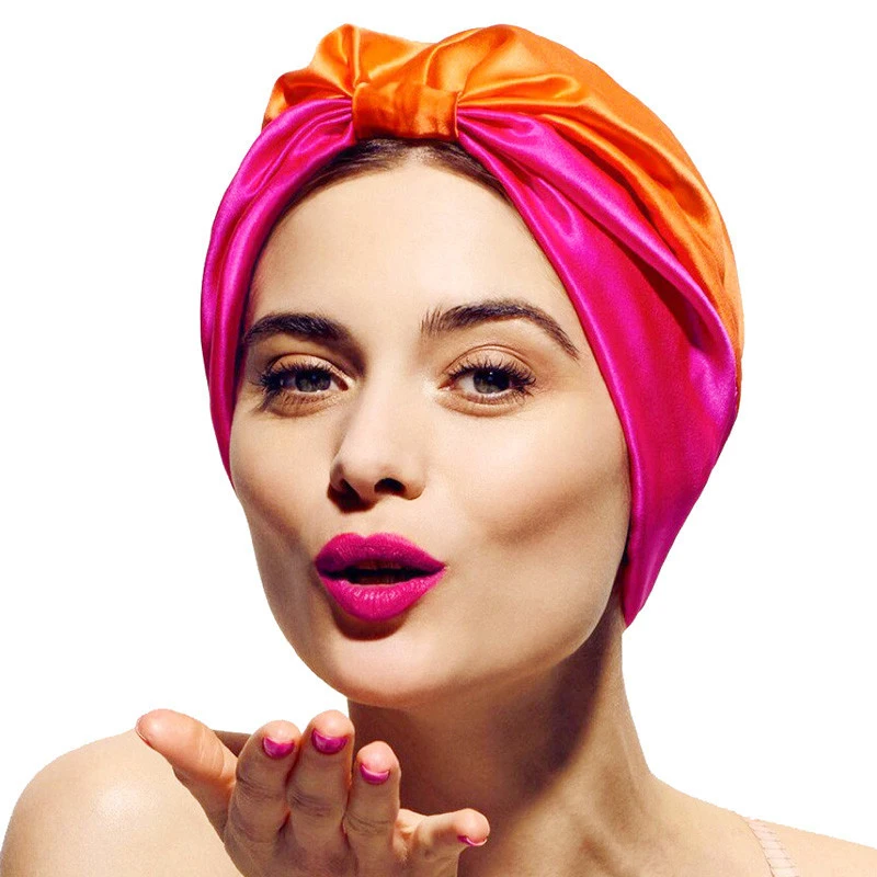 

2019 trendy woman satin hijab caps soft elastic muslim turban bonnet double layer Inner hijabs cap head scarves for ladies