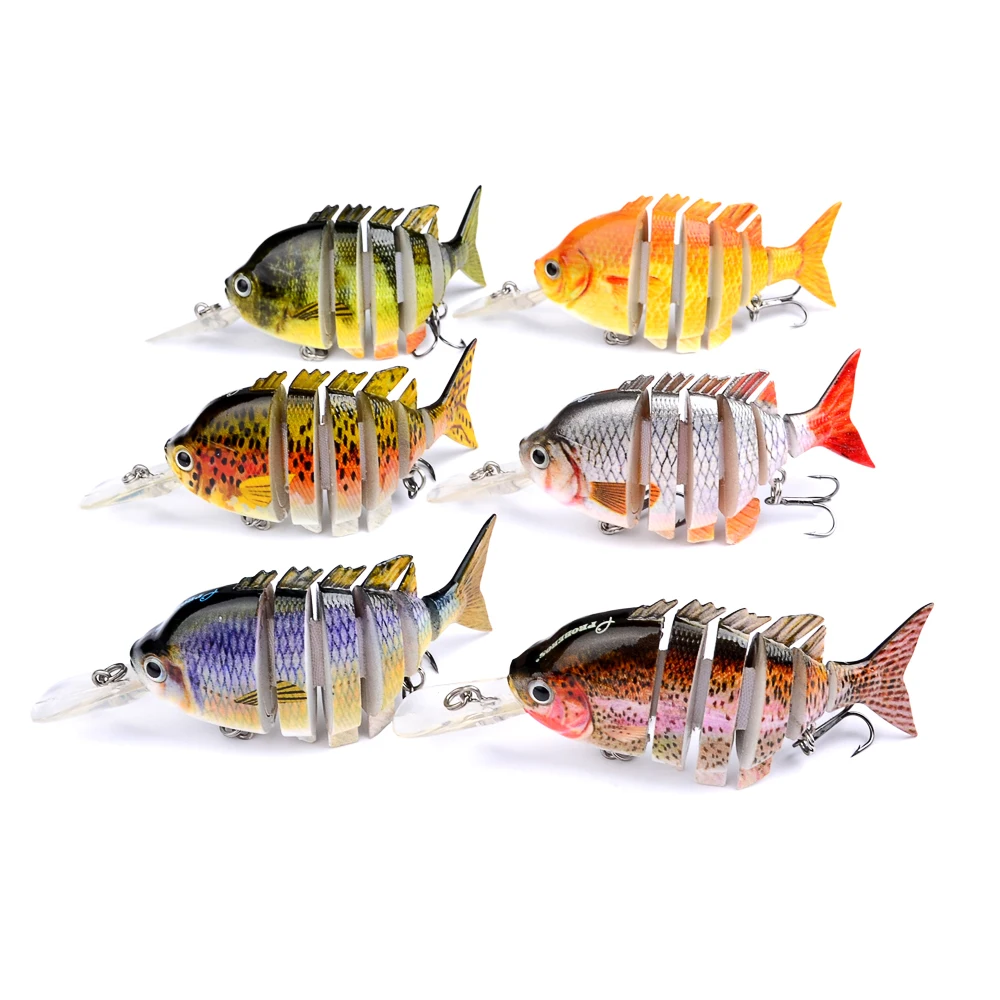  6 Sections Fishing lures Fishing Lures Jointed Crankbait Swim Bait Hard Fishing Tackle Artificial F
