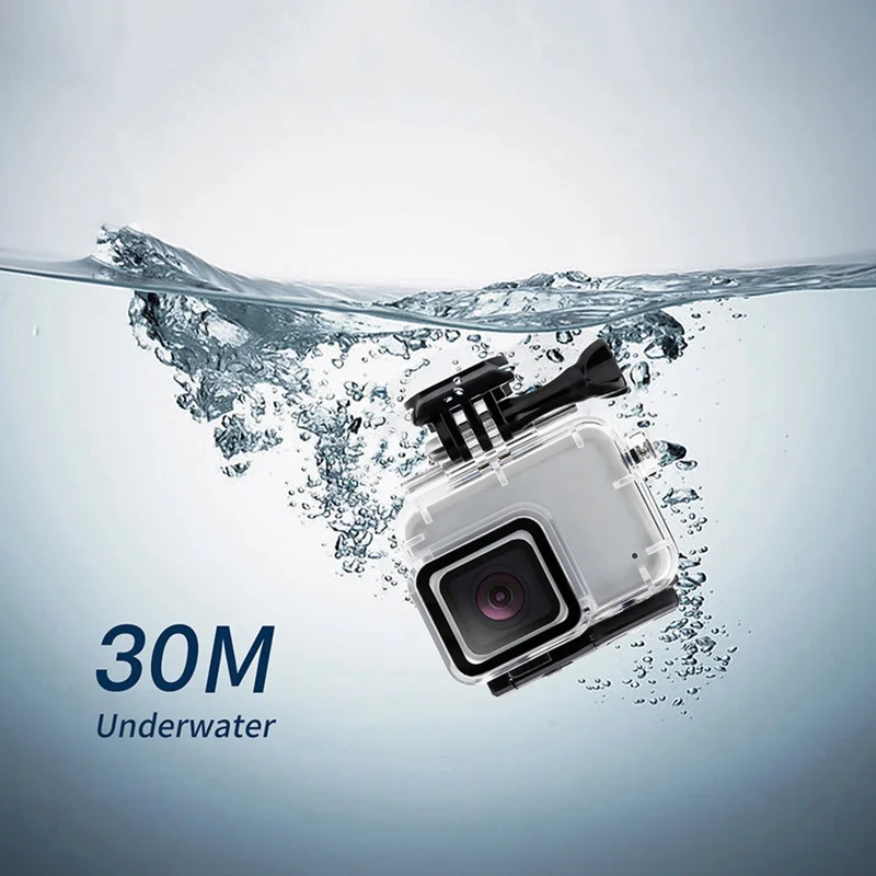 Пистолет водонепроницаемый чехол набор аксессуаров для GoPro Hero 7 серебряный белый чехол для экшн камеры коробки для Go Pro Hero 7 белый серебристый
