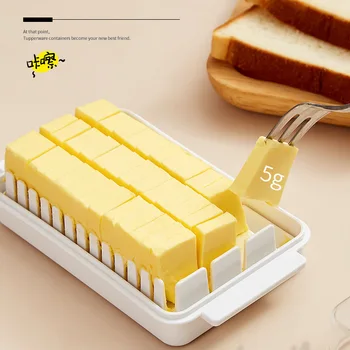 Caja de corte auxiliar de mantequilla para el hogar, caja de almacenamiento refrigerada para Desembalaje de queso, accesorios de cocina, utensilios para cortar pan