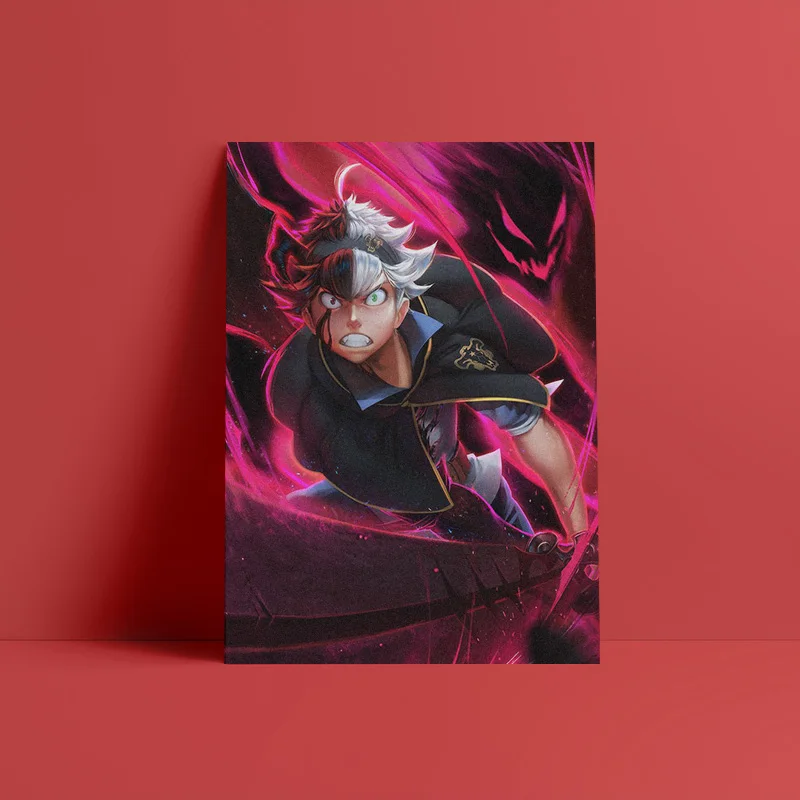 

Modular Canvas Asta Pictures Painting Home Decor Black Clover Prints Poster Japan Animation Living Room Modern Unframed Wall Art
