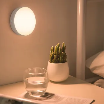 

6 Led Motion Sensor Night Light Bedroom Cabinet Automatic On / Off Wireless Usb Rechargeable White Light Wall Light #YL5