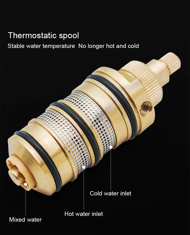 Латунные Термостатические Смесители для душа 2 выхода холодной и горячей воды Смеситель кран контроль температуры скрытый