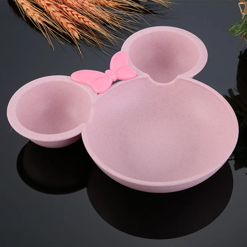 Набор детской посуды из пшеничной соломы 3 шт./компл. мультяшная детская