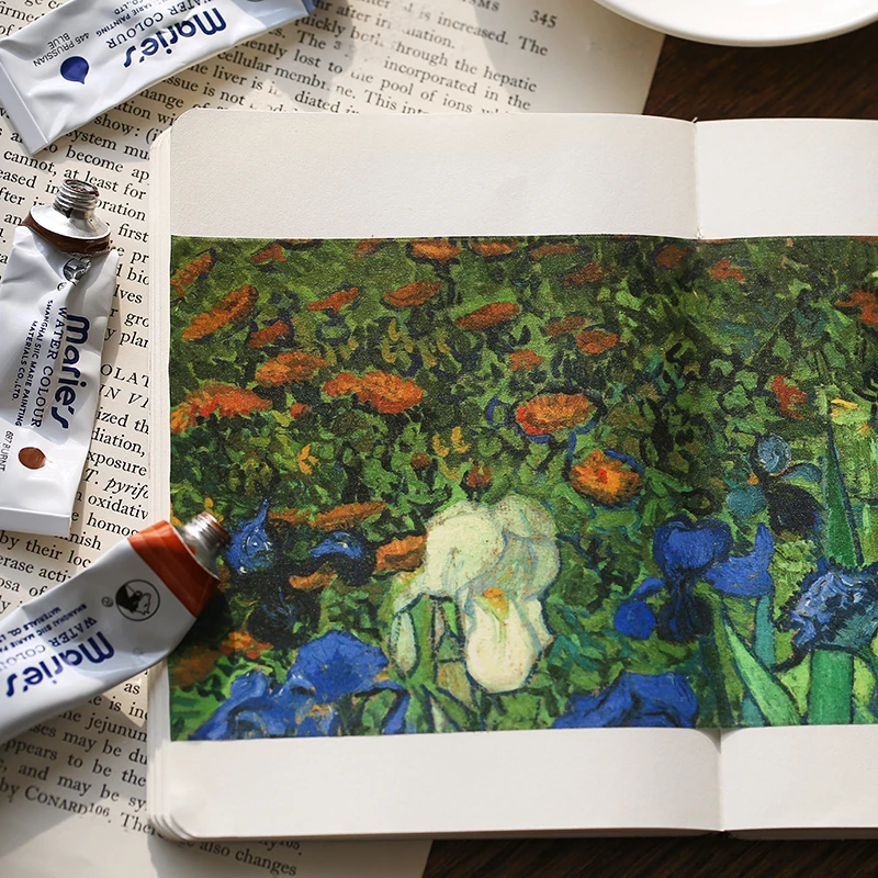 Винтажная картина маслом Ван Гог Ретро васи клейкая лента маскирующие наклейки Скрапбукинг васитапэ Фоновые наклейки пуля журнал
