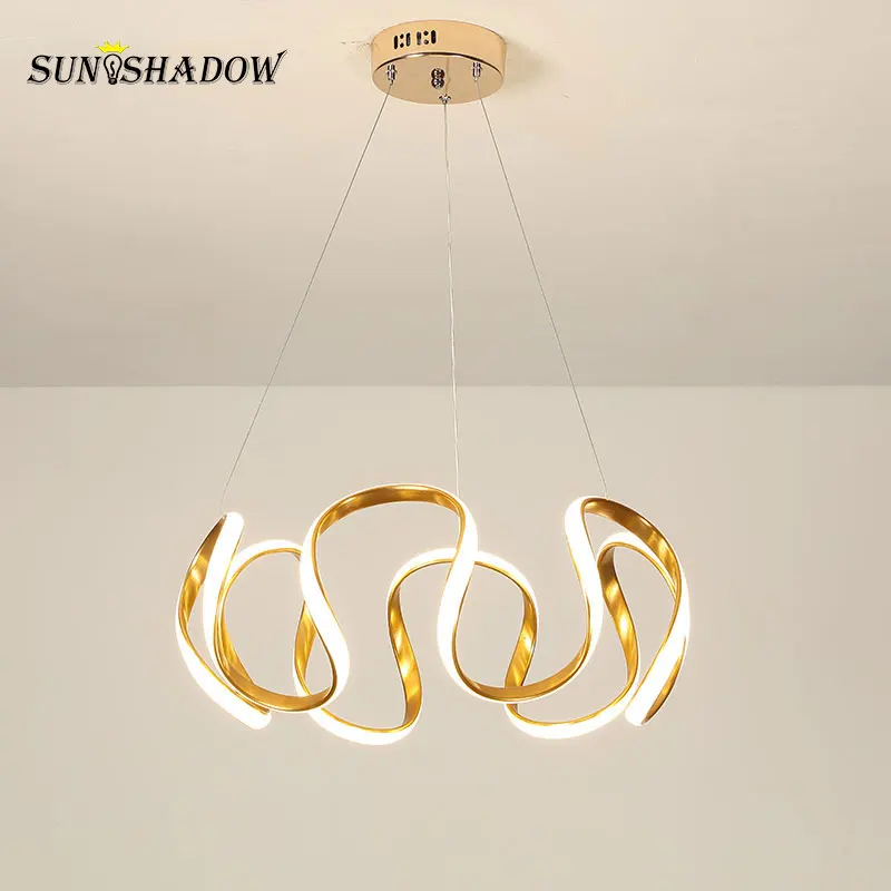  Simple Modern Led Chandelier D55CM Lustres Led Ceiling Mounting Chandelier Lightings For Dining roo - 33010448372