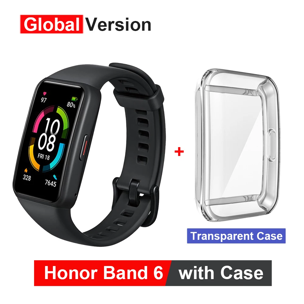 Original Honor Band 6 1.47” AMOLED Screen Smart Band Heart Rate/Blood Oxygen Monitor Smartwatches 5ATM Waterproof Smart Bracelet 