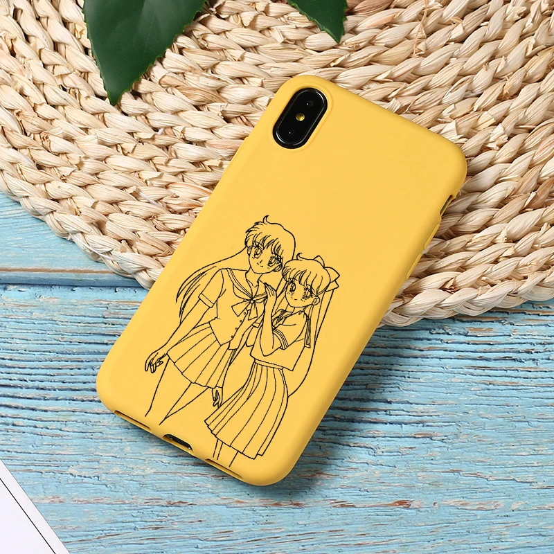 Стиль комиксов Сейлор Мун чехол для телефона XiaoMi RedMi Note 8 7 6 5 5A 4 4X K20 Pro силиконовый мягкий чехол задняя крышка Coque Япония - Цвет: Color1 Yellow