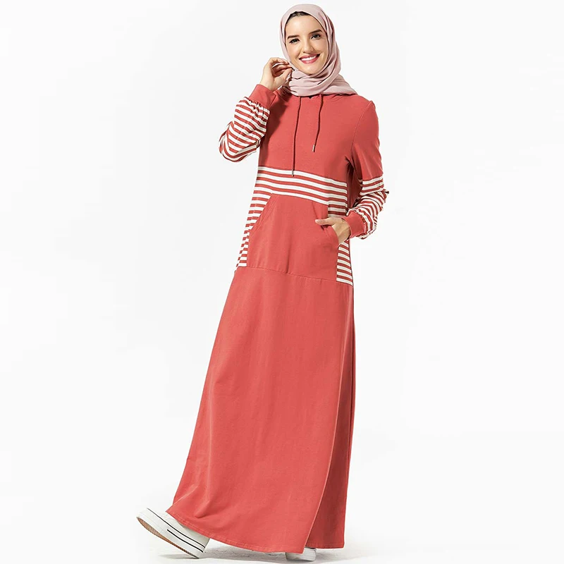 Ladies Abaya Kaftan Dubai Hijab Muslim Dress Maxi Large Plus Size Warm Cotton Islamic Clothing Abayas For Women