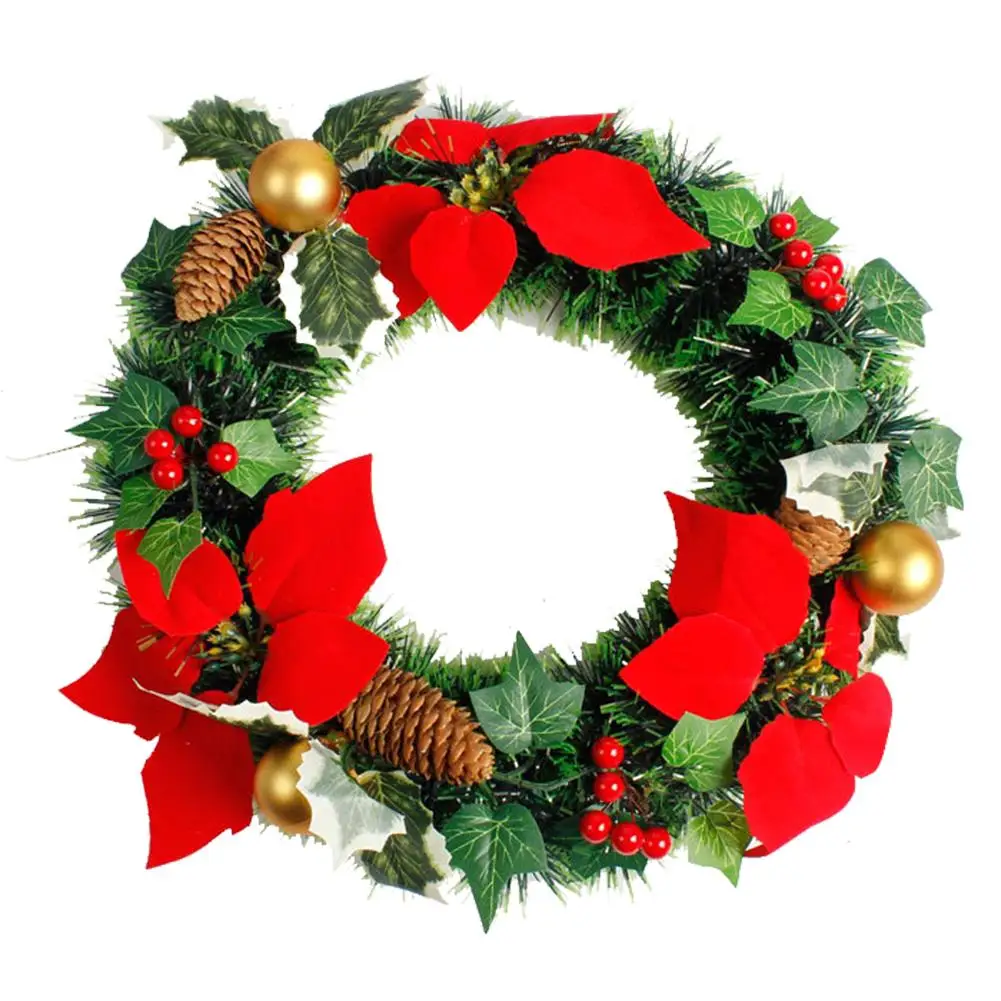 

2020 Christmas Wreath Handmade Rattan Pendant Garland Shopping Mall Christmas Tree Door Decoration Wreath guirnalda navidad