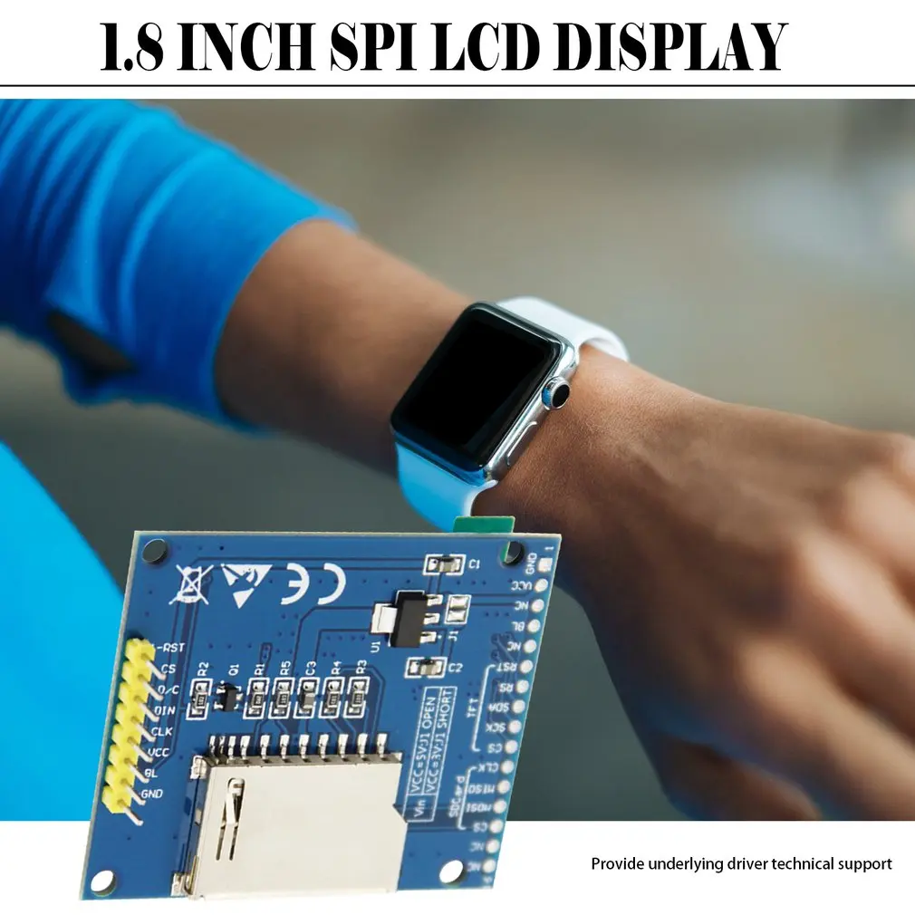 1.8inch TFT SPI Serial LCD Resolution 128*160 1.8inch LCD Display Module with SD Card Slot 2 White LED Driver IC ST7735S