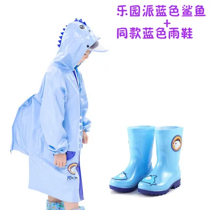 Raincoat and Boot B Пластиковый дождевик; детский дождевик для девочек и мальчиков; дождевик; Jaqueta Impermeavel; дождевик с обувью; LZG229 - Цвет: Raincoat and Boot B