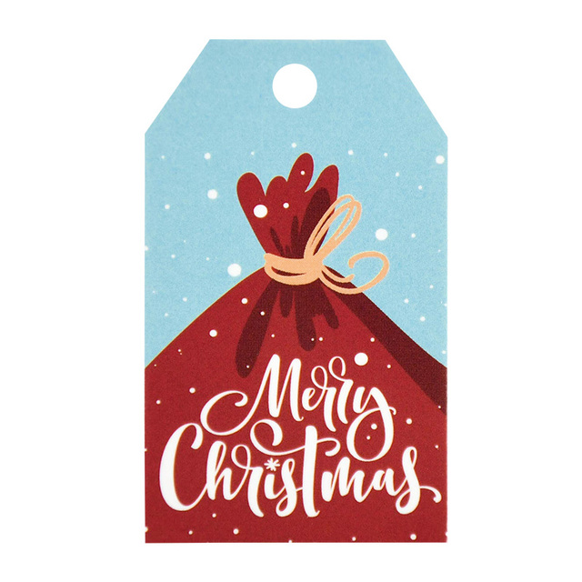 Merry Christmas Paper Cards Gift Tag Label DIY Handmade Crafts Hang Tags Christmas Party Gift Wrapping Supplies Navidad